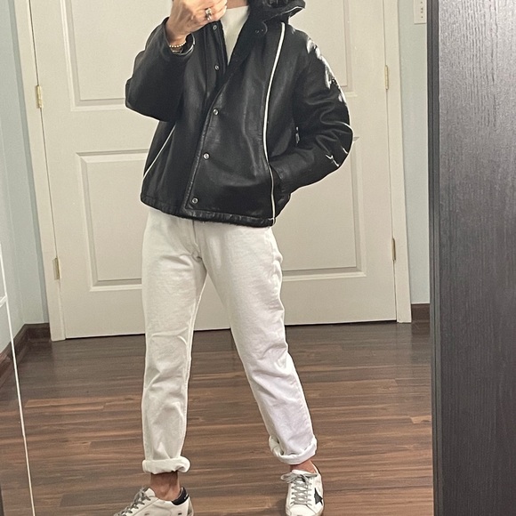 Vintage Jackets & Blazers - Vintage Leather Hood Jacket